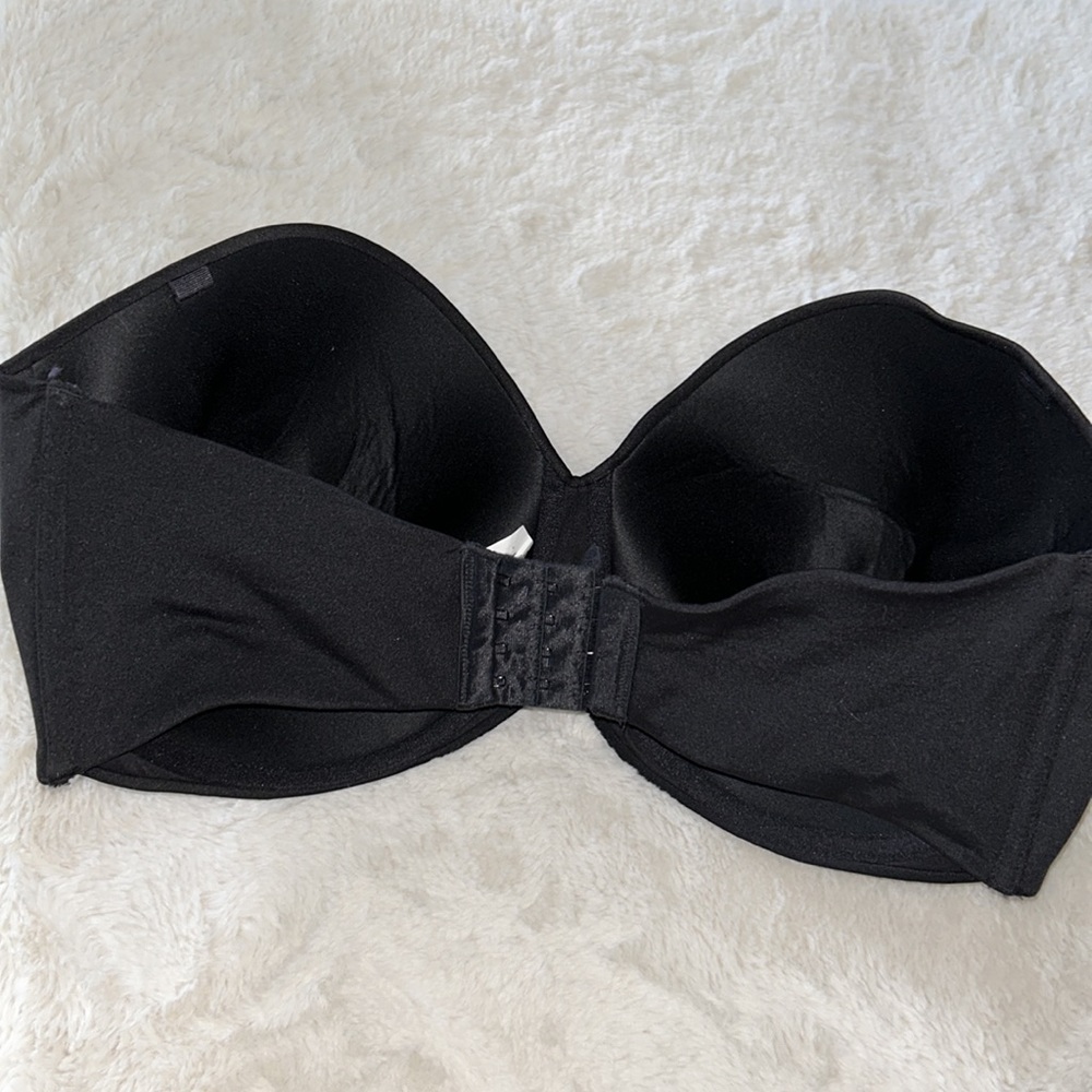 38ddd Maidenform Lightly Lined Strapless Black Bra - image 3
